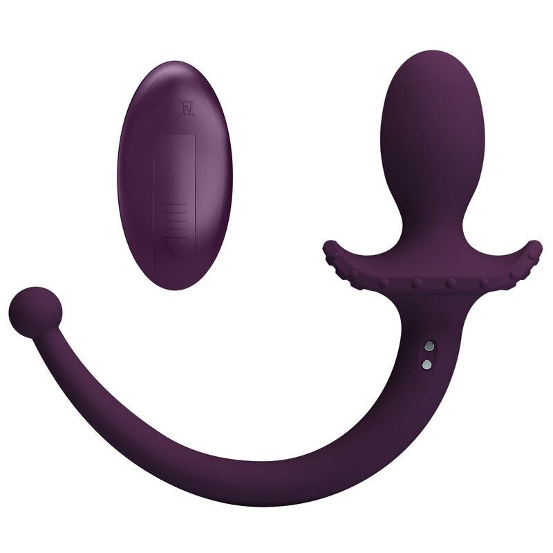 PRETTY LOVE - LIOEA PLUG ANAL VIBRATÓRIO COM RABO 12 FUNÇÕES ROXO COM CONTROLE REMOTO - Image 3