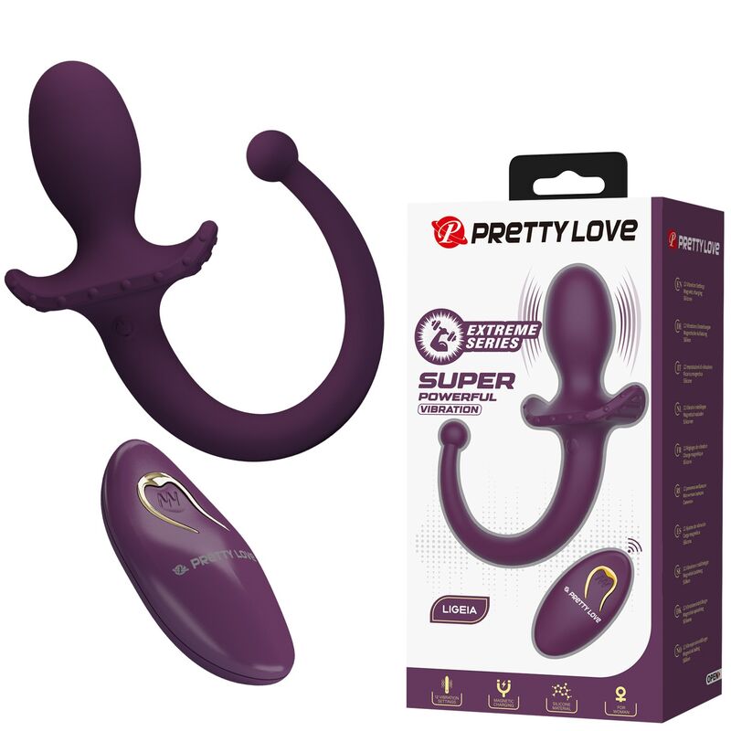PRETTY LOVE - LIOEA PLUG ANAL VIBRATÓRIO COM RABO 12 FUNÇÕES ROXO COM CONTROLE REMOTO - Image 2