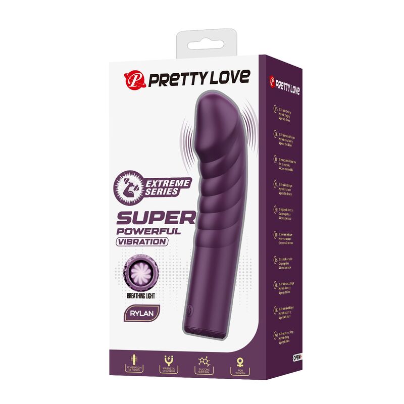 PRETTY LOVE - VIBRADOR RECARREGÁVEL RYLAND COM 10 FUNÇÕES - ROXO - Image 2