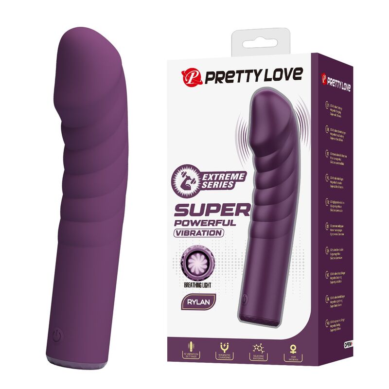 POTENTE - PRETTY LOVE - VIBRADOR RECARREGÁVEL RYLAND COM 10 FUNÇÕES - ROXO
