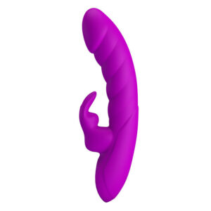 POTENTE - PRETTY LOVE - MONICA VIBRADOR RECARREGÁVEL COM DUPLA ESTIMULAÇÃO PARA PONTO G E CLITÓRIS ROXO
