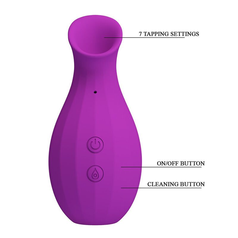 POTENTE - PRETTY LOVE - GARRAFA MÁGICA ESTIMULADOR CLITORIANO RECARREGÁVEL POR SUCÇÃO - ROXO