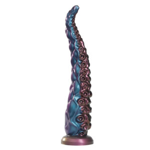 POTENTE - POWER MONSTERS - DILDO DE SILICONE FANTASIA TRICOLOR COM TENTÁCULOS ABISSAIS 46 CM Ø 7 CM