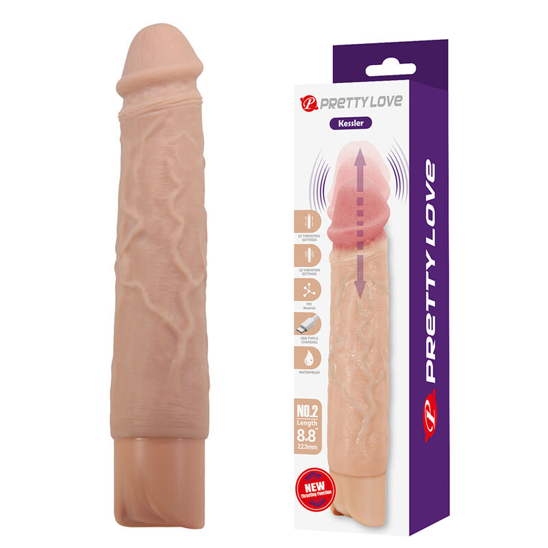 POTENTE - PRETTY LOVE - KESSLER DILDO VIBRATÓRIO REALISTA COM 10 MODOS DE VIBRAÇÃO E 10 NÍVEIS DE PROFUNDIDADE