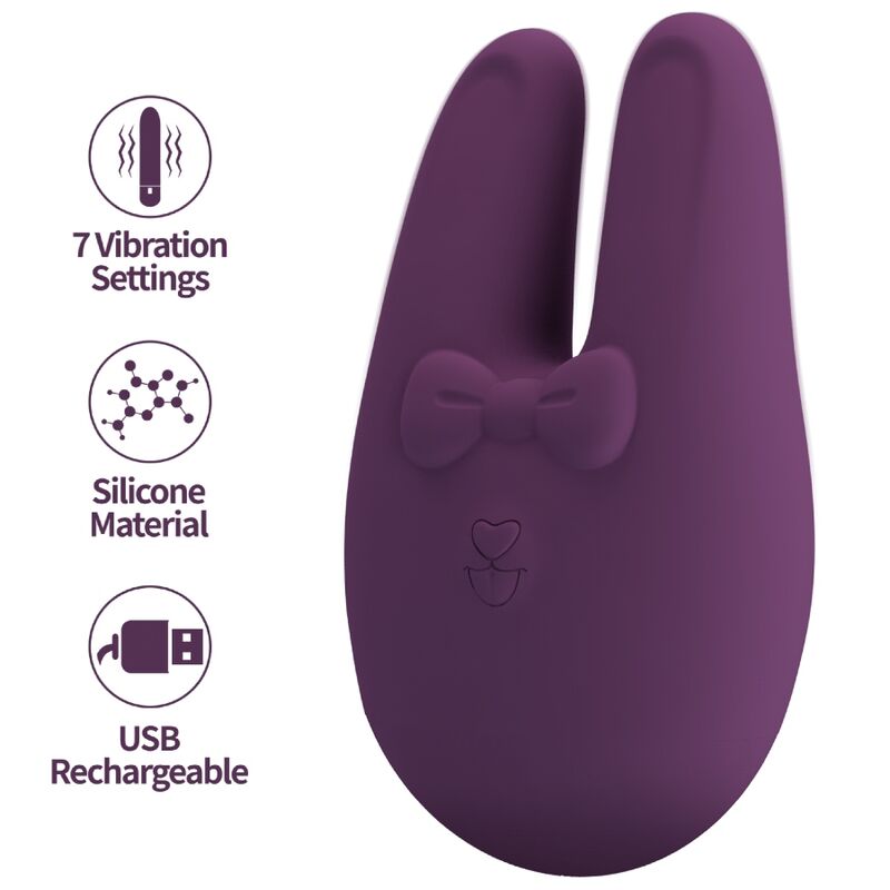 POTENTE - ROMANCE - BUNNY ESTIMULADOR EXTERNO COM 7 MODOS DE VIBRAÇÃO