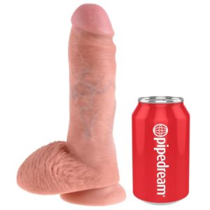 POTENTE - KING COCK - 8 CARNE DE DILDO COM BOLAS 20.3 CM