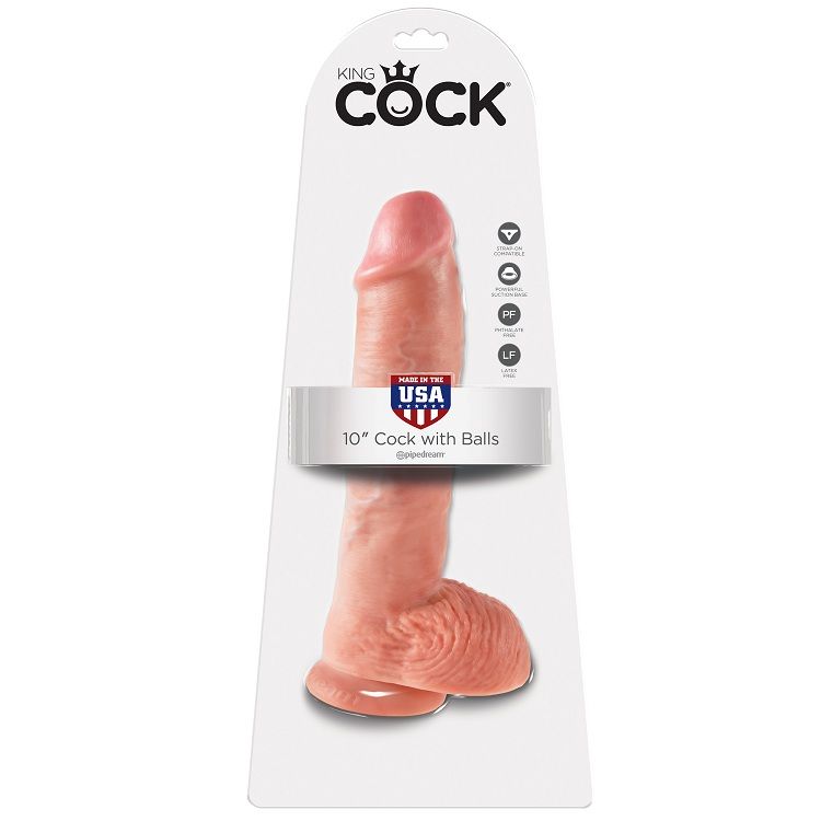 KING COCK - 10 CARNE DE DILDO COM BOLAS 26.5 CM - Image 2
