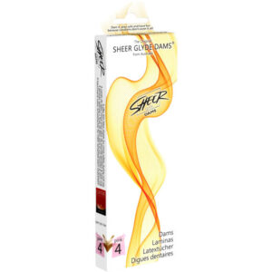 POTENTE - SHEER GLYDE - DAMS LAMINAS LÁTEX SEXO ORAL MORANGO