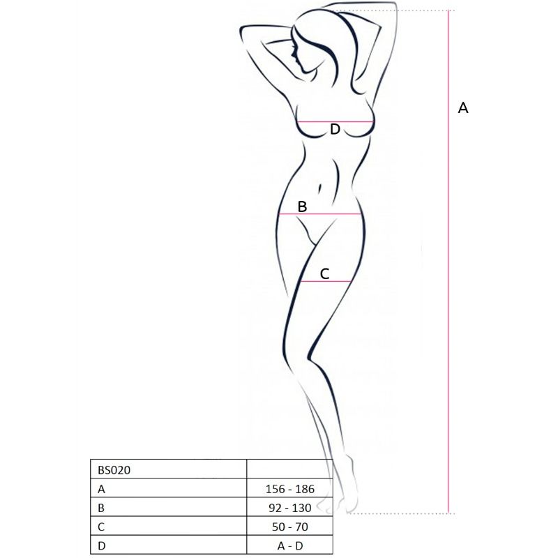 PASSION - WOMAN BS020 BODYSTOCKING PRETO TAMANHO ÚNICO - Image 2