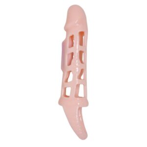 POTENTE - BAILE - CAPA EXTENSORA DE PÊNIS COM VIBRAO E ALA NATURAL 13.5 CM