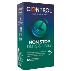 POTENTE - CONTROL - NONSTOP DOTS AND LINES CONDOMS 12 UNITS