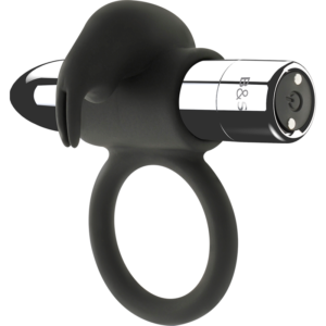 POTENTE - BLACK&SILVER - ANEL RECARREGÁVEL BURTON 10 MODOS DE VIBRAÇÃO