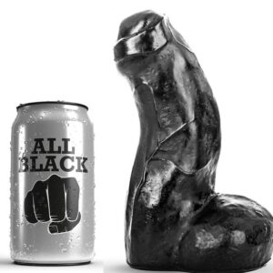 POTENTE - ALL BLACK - DONG REALISTA PRETO 17 CM