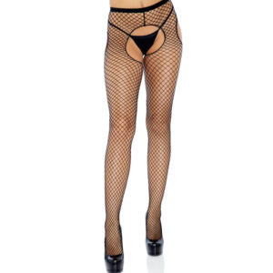 POTENTE - LEG AVENUE - MEIAS DE REDE PRETAS SEM CROTCHLES