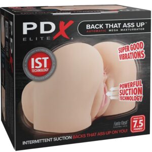 POTENTE - PDX ELITE - MASTURBADOR VIBRATÓRIO REALISTA DE VAGINA E ÂNUS BACK THAT ASS UP