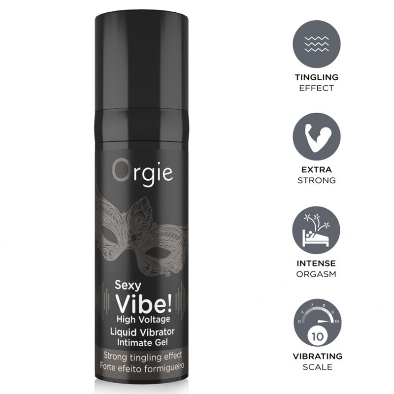 POTENTE - ORGIE - VIBRAÇÃO SEXY! VIBRADOR LÍQUIDO EXTRA FORTE DE ALTA VOLTAGEM 15 ML