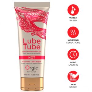 POTENTE - ORGIE - LUBRIFICANTE EM TUBO GEL ÍNTIMO À BASE DE ÁGUA COM AQUECIMENTO 150 ML