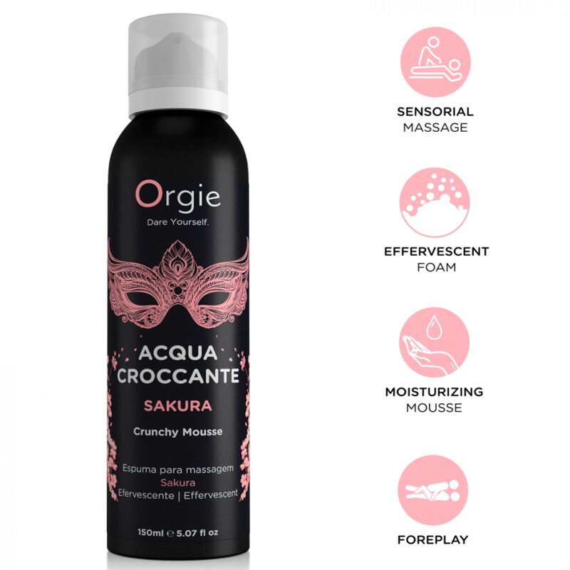 POTENTE - ORGIE - ACQUA CROCCANTE SAKURA MOUSSE DE MASSAGEM CROCANTE 150 ML
