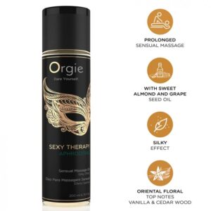 POTENTE - ORGIE - ÓLEO DE MASSAGEM SENSUAL AFRODISÍACO PARA TERAPIA SEXUAL 200 ML
