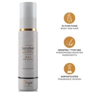 POTENTE - ORGIE - SENSFEEL ELIXIR DE SEDUÇÃO FEMININO 10 EM 1 PARA CORPO E CABELO 100 ML
