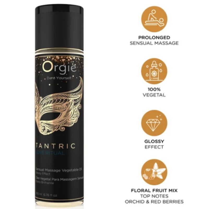 POTENTE - ORGIE - RITUAL DE AMOR TÂNTRICA MASSAGEM SENSUAL ÓLEO VEGETAL 200 ML
