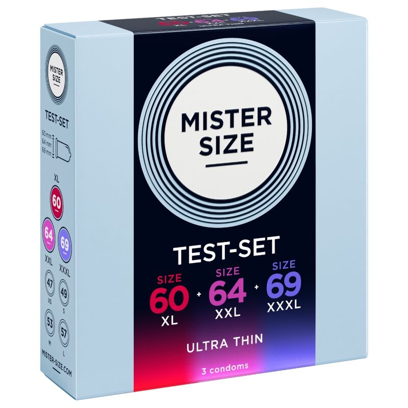 MISTER SIZE - PACOTE DE AMOSTRA DE PRESERVATIVOS TAMANHO 60-64-69 MM (3 UNIDADES) - Image 3