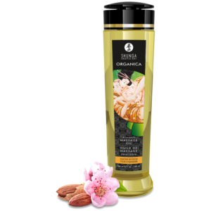 POTENTE - SHUNGA - ORGANICA ÓLEO DE MASSAGEM COMESTÍVEL FLOR DE AMÊNDOA 240 ML