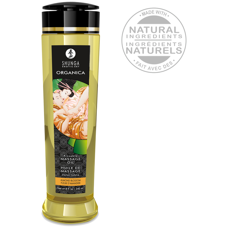 SHUNGA - ORGANICA ÓLEO DE MASSAGEM COMESTÍVEL FLOR DE AMÊNDOA 240 ML - Image 2