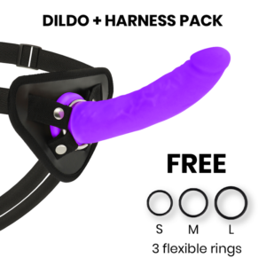 POTENTE - DELTA CLUB - BRINQUEDOS ARNES + DONG PURPLE SILICONE 20 CM -O- 4 CM